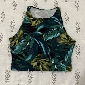 Green American Apparel Racer Back Crop Top XS